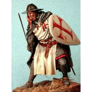 1/24 75mm Resin Model Kit Medieval Knight Crusader Warrior Unpainted - Picture 1 of 1
