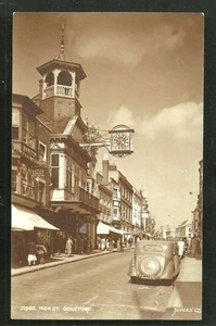 Guildford rppc High Street Clock Car Surrey England 1949 - Bild 1 von 1