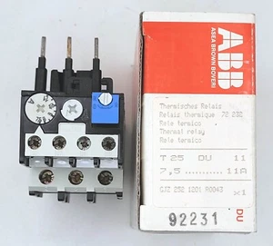 ABB relè termico T25DU11 (7,5....11A) NUOVO/IMBALLO ORIGINALE - Foto 1 di 1