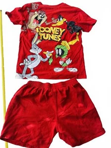 Looney Tunes Kids Pajama Set - Cartoon Characters T-Shirt and Shorts - Picture 1 of 7