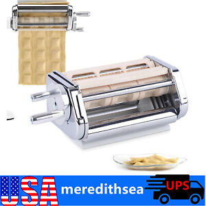 Pasta Attachment+Ravioli Maker Attachment for Kitchenaid Stand Mixers Silver US
