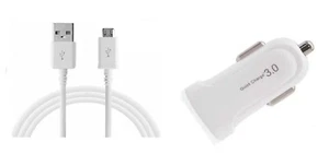 Fast Adaptive Car Charger Adapter+Micro USB For J7 S6 S7 Edge S7 Active Note 4 5 - Picture 1 of 1