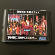 Streets of Rage 3 in 1 SEGA GENESIS Mega Drive 16 bit Game Cartridge PAL&NTSC
