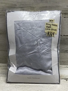Schlossberg Satin Noblesse Pure King Fitted Sheet Italy 100% Cotton Glace - Picture 1 of 4