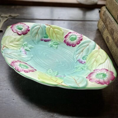 JHW & Sons Falcon Ware Serving Plate Dish 1274 @1925 Majolica - SylvaC Interest - Image 1 of 4