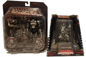 BATTLESTAR GALACTICA RAYA ROJA CYLON Y NAVAJA CYLON WARRIOR + CYLON CENTURION - Imagen 1 de 11