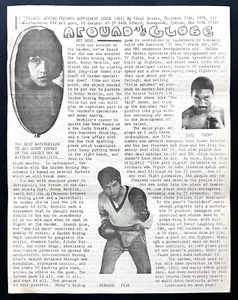 Gerardo Pena Alfredo Evangelista AROUND THE GLOBE Boxing Magazine December 1979 - Picture 1 of 3