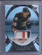 2015 2015-16 UPPER DECK TRILOGY COREY PERRY RAINBOW BLACK PATCH /33 2 DUCKS