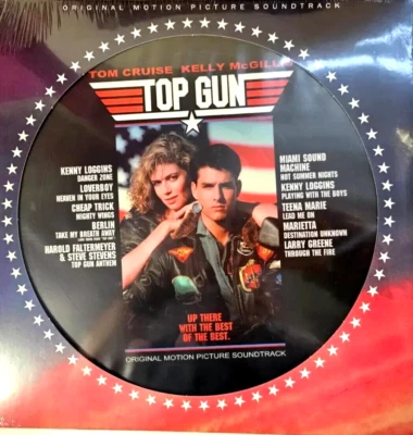 TOP GUN Original Soundtrack PICTURE DISC VINYL Album, New SEALED Various Artists - Image 1 of 4