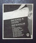 Deaf School English Boys Working Girls Tour 1978 Mini Poster Type Concert Ad
