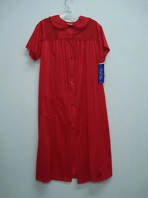 USA Made Nancy King Lingerie Soft Luster Nylon Waltz Gown Size 2X Red #653N - Image 1 of 2