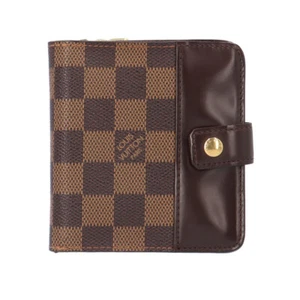 LOUIS VUITTON Geldbörse N61668 Damier Canvas Damier Compact Zip gebraucht - Bild 1 von 10