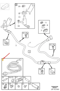 NEW ORIGINAL VOLVO XC60 MK2 8698680 auxiliary heating connection cable - Picture 1 of 2