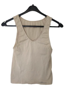 COMAZO Damen Trägershirt Untershirt Gr. S beige hautfarben Stretch Top basic - Bild 1 von 6