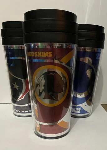NFL Officially Licensed 14 oz Travel Coffee Cup/Tumbler, NEW Cover