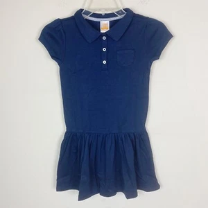 Gymboree Girls School Uniform Polo Dress Size 7 Navy Blue Cotton Short Sleeve - Picture 1 of 9