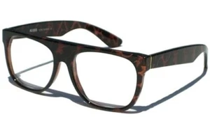 LENTES TRANSPARENTES DE TECHO PLANO RETRO GAFAS DE SOL NUEVAS Demi Frame RETRO Hipster Especificaciones geniales - Imagen 1 de 1
