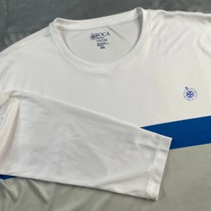 BOCA Classics Long Sleeve XXL Rash Guard Quick Dry Swim Shirt White Gray Blue - Picture 1 of 14
