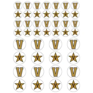 Vanderbilt Commodores kleiner Stickerbogen - 2 Blätter - Bild 1 von 1