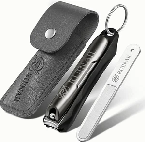 Catcher Toenail Fingernail Cutters Stainless Steel Nail Clippers with File - Picture 1 of 6