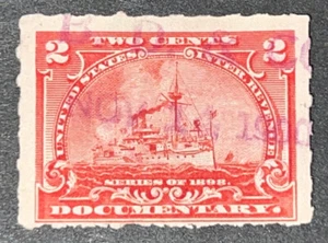 Travelstamps: 1898 US Stamps Scott #R164 “Battleships “ Used NG - Picture 1 of 5