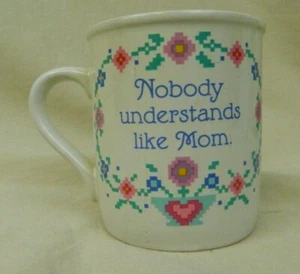 Hallmark Mug Mates 1988 Mom Coffee Cup Mothers Day Nobody understands like Mom - Picture 1 of 6