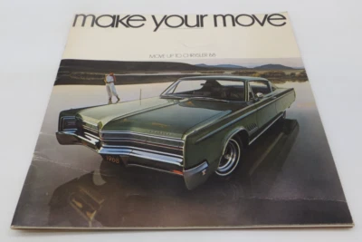 Folleto de ventas automotrices Chrysler '68 vintage 1968 publicidad de automóviles 300 Newport Foto 1 de 4