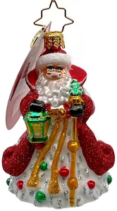 Christopher Radko Peppermint Sparkle Nicholas Gem Santa Claus Christmas Ornament - Picture 1 of 17