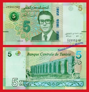 TUNEZ TUNISIA 5 Dinars dinares 2022 Pick 98 SC / UNC - Bild 1 von 1