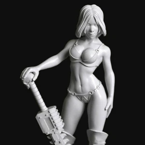 Sexy Female Commissar 01c - 28mm Scale Resin Miniature by Manufaktura - Picture 1 of 5