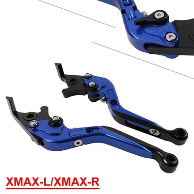 CNC Blue Extendable Brake Clutch Levers For 15-22 Yamaha XMAX125/250/300/400 - Image 1 of 4