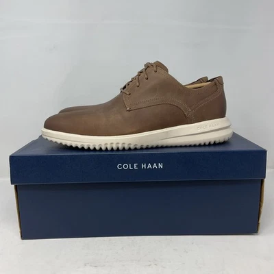 Zapatos de vestir Cole Haan Grand + punta lisa buey estuco con cordones C40388 para hombre talla 11M Foto 1 de 4
