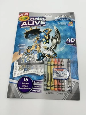 Crayola Color Alive Skylanders coloring book with crayons, 2015 Ice Blast - Image 1 of 2