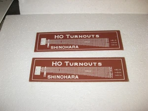 HO SCALE PAIR OF 2 SHINOHARA MADE IN JAPAN CODE 100,# 4 LEFT TURNOUTS! - Picture 1 of 4
