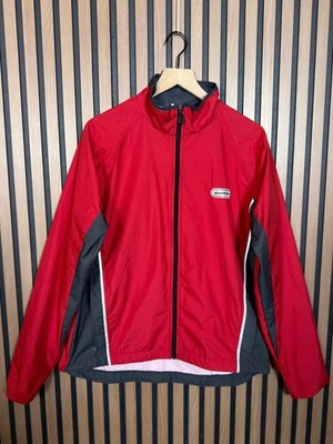 复古 Sugoi 夹克大号男式红色运动服毛衣全拉链网眼衬里 — 第 1/4 张图片