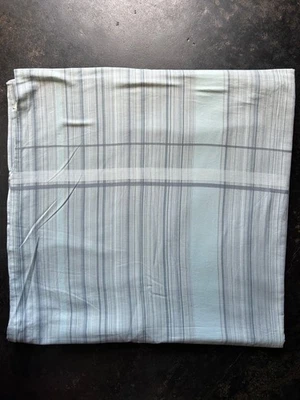 CALVIN KLEIN Queen 紫外线罩绿色/灰色水平条纹 100% 棉 — 第 1/4 张图片