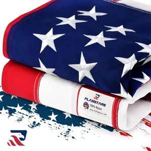 Sturdy American Flag 3x5 Ft Outdoor Heavy Duty,100% Made in USA Red - Picture 1 of 7