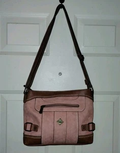 b.o.c. ( Born Concepts ) zweifarbige Umhängetasche Handtasche in rosa und braun - Bild 1 von 23