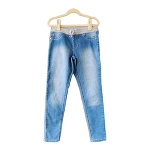 Wonder Nation Girls Blue Leggings Stretch Jeans Elastic Waistband Size L (10-12) - Picture 1 of 13