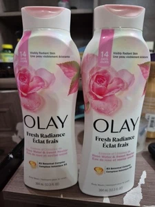 OLAY Fresh Outlast Rose Water & Sweet Nectar Body Wash Lot Of 2 12.3 Fl Oz SALE! - Picture 1 of 5