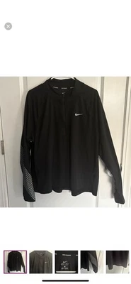 Pulôver Nike Dri Fit feminino atlético tamanho 2X, preto 1/2 zíper, manga longa - Imagem 1 de 4