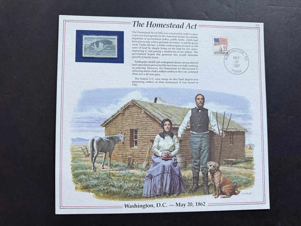 1980s US History Event Panel(124) +Homestead Act of 1862 #1198 +US Farmers - Image 1 of 1