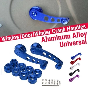 2X Universal Aluminum Manual Billet Car Window Crank Handle Winder Truck Pickup - Picture 1 of 9