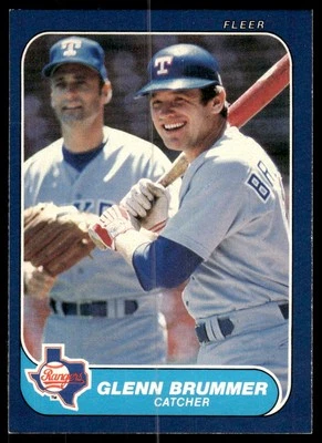 Glenn Brummer 1986 Fleer #557 Texas Rangers - Image 1 of 2