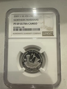 2009 S SILVER 25C ATB NORTHERN MARIANAS PF 69 ULTRA CAMEO - Picture 1 of 2