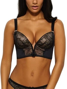 Gossard VIP Retrolution Bra Padded Staylo Bras Deep Plunge Lace Lingerie - Picture 1 of 25
