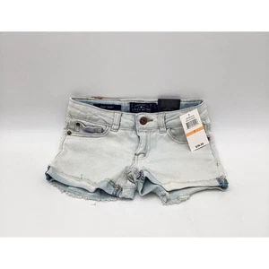 Lucky Brand Girls' Big 5-Pocket Cuffed Stretch Denim Shorts, Riley Bella Wash 7 - Picture 1 of 1