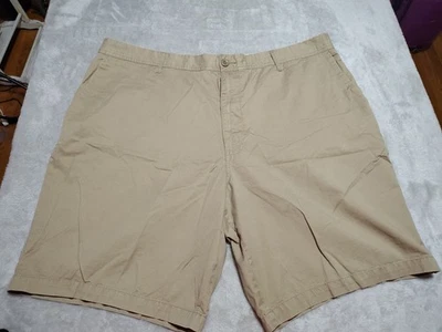 Шорты мужские Claiborne Chino хаки 45x9,5 желтовато-коричневые хлопок опрятные для колледжа улицы пляжа  - Изображение 1 из 4