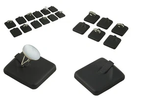 Black Leatherette Single Ring Clip Presentation Jewellery Display Stand - Picture 1 of 12