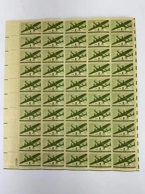 USPS 8¢ Air Mall Stamp Sheet (50 Stamps) - Image 1 of 4